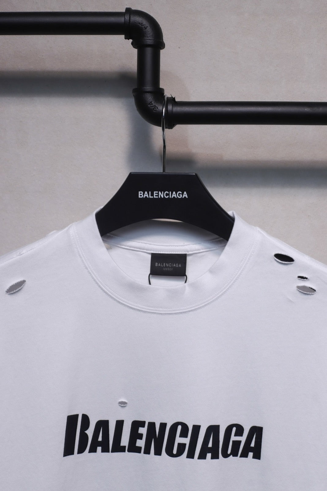 Balenciaga Distressed Logo T-Shirt Oversize