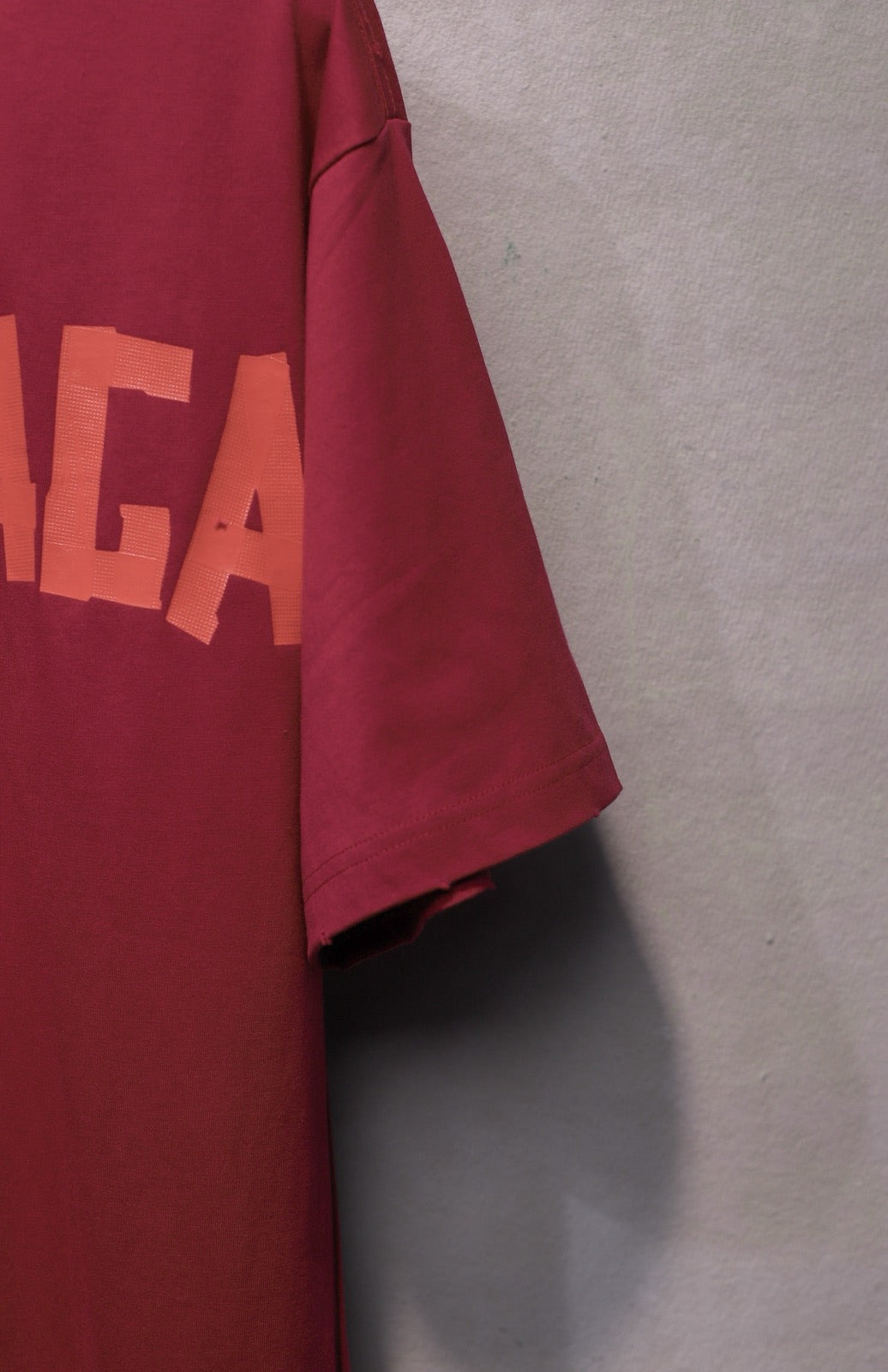 Balenciaga Tape Type Red T-Shirt Oversize