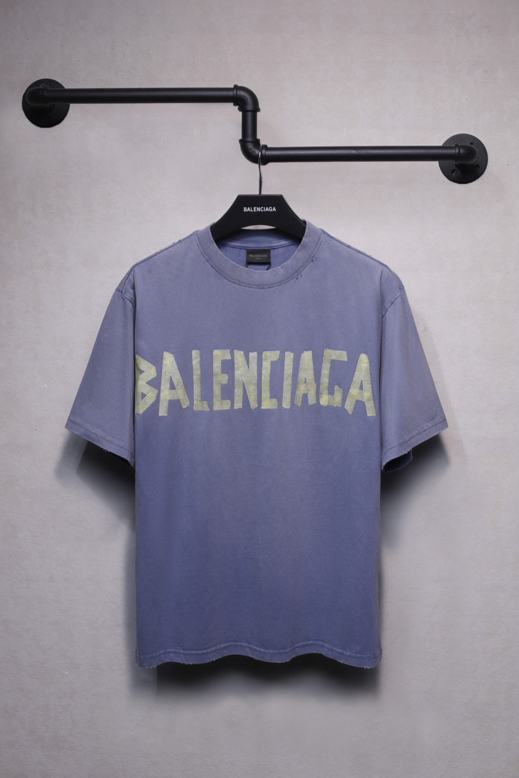 Balenciaga Tape Type Blue T-Shirt Oversize