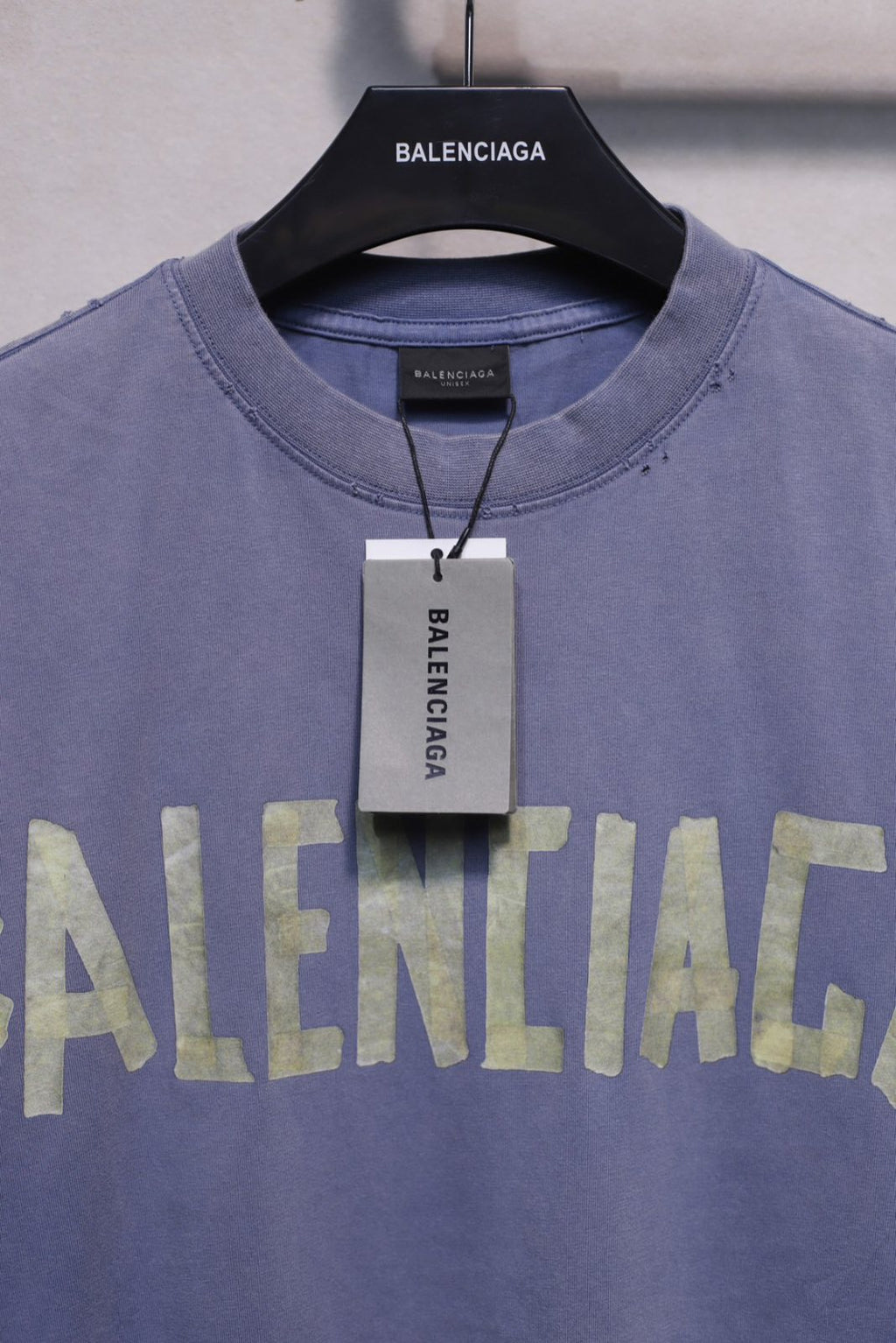 Balenciaga Tape Type Blue T-Shirt Oversize
