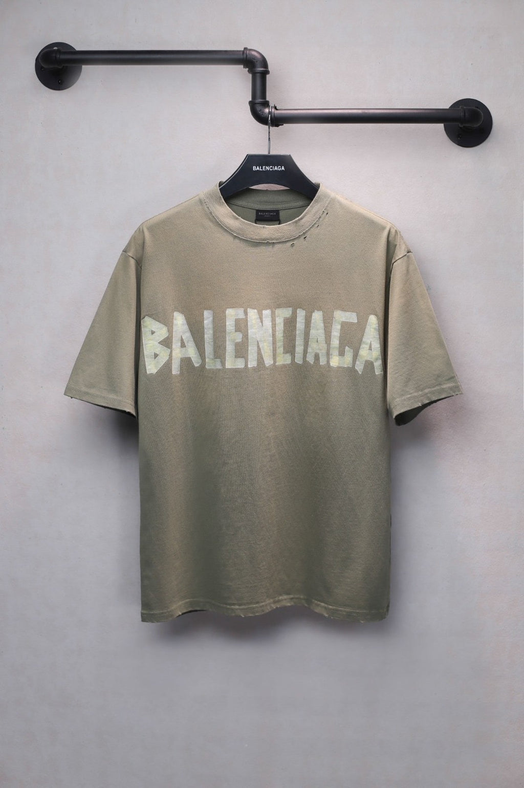 Balenciaga Tape Type Green T-Shirt Oversize