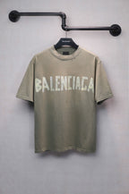 Balenciaga Tape Type Green T-Shirt Oversize