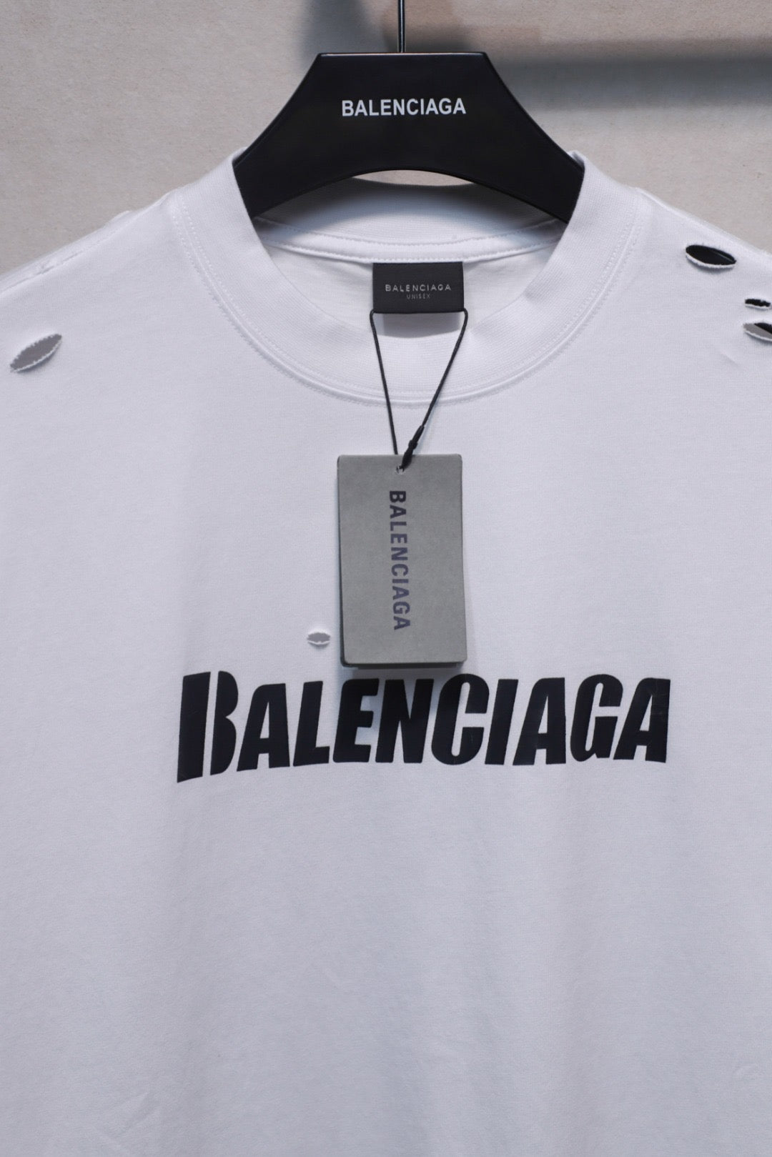 Balenciaga Distressed Logo T-Shirt Oversize