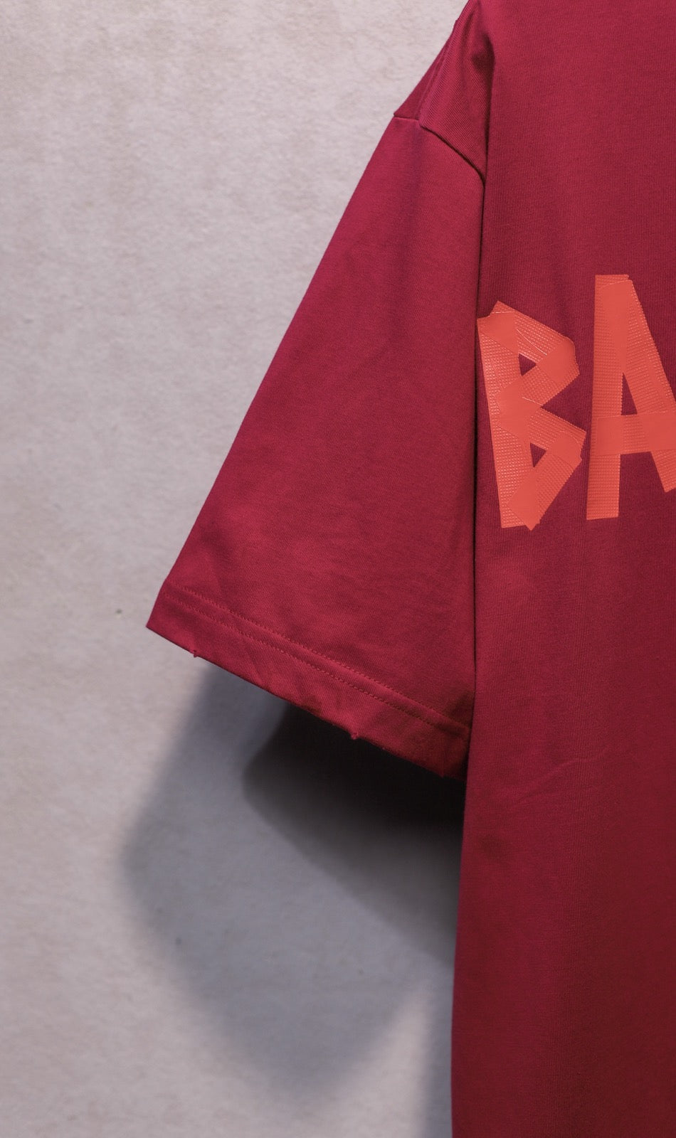 Balenciaga Tape Type Red T-Shirt Oversize