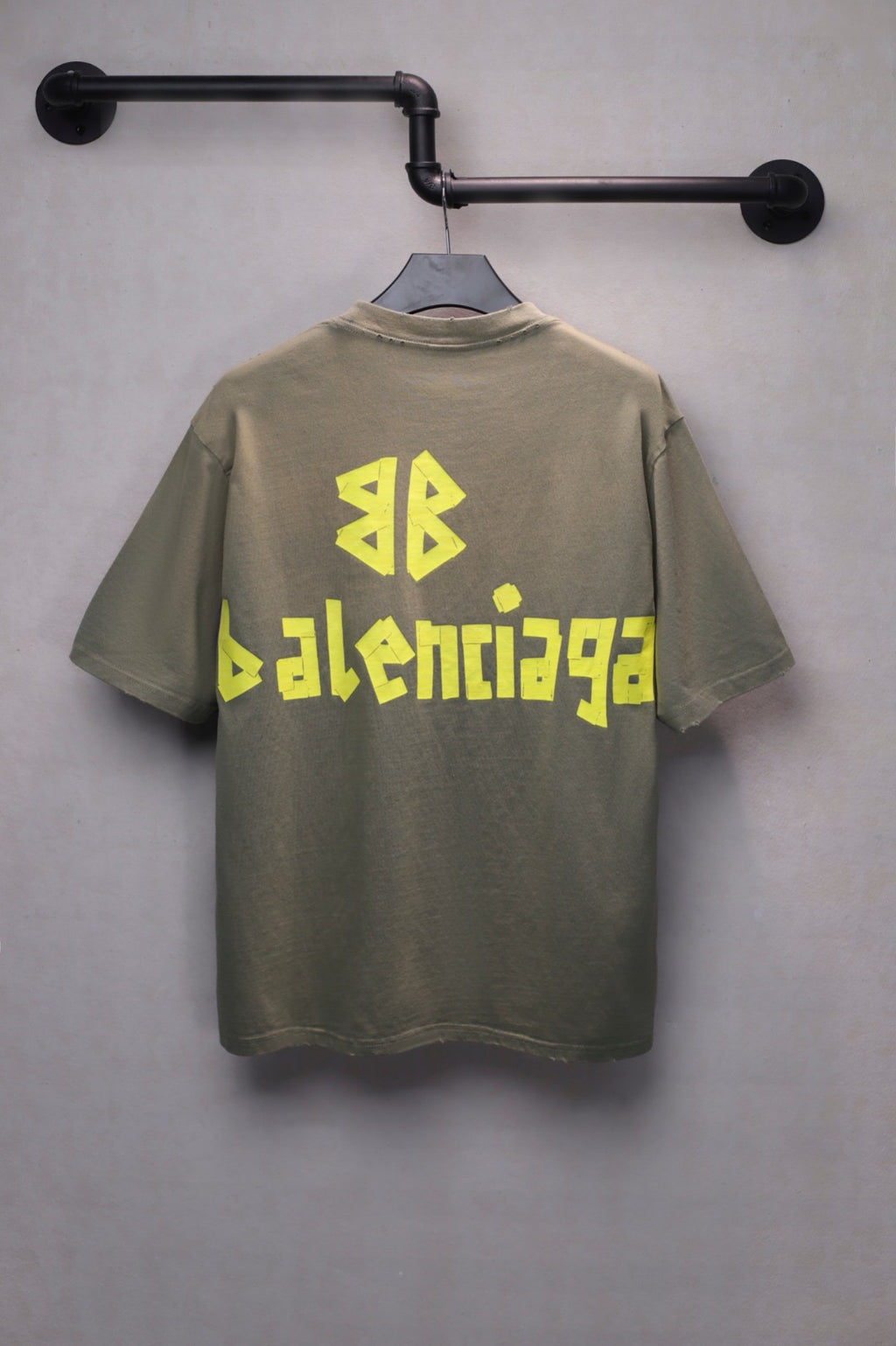 Balenciaga Tape Type Green T-Shirt Oversize