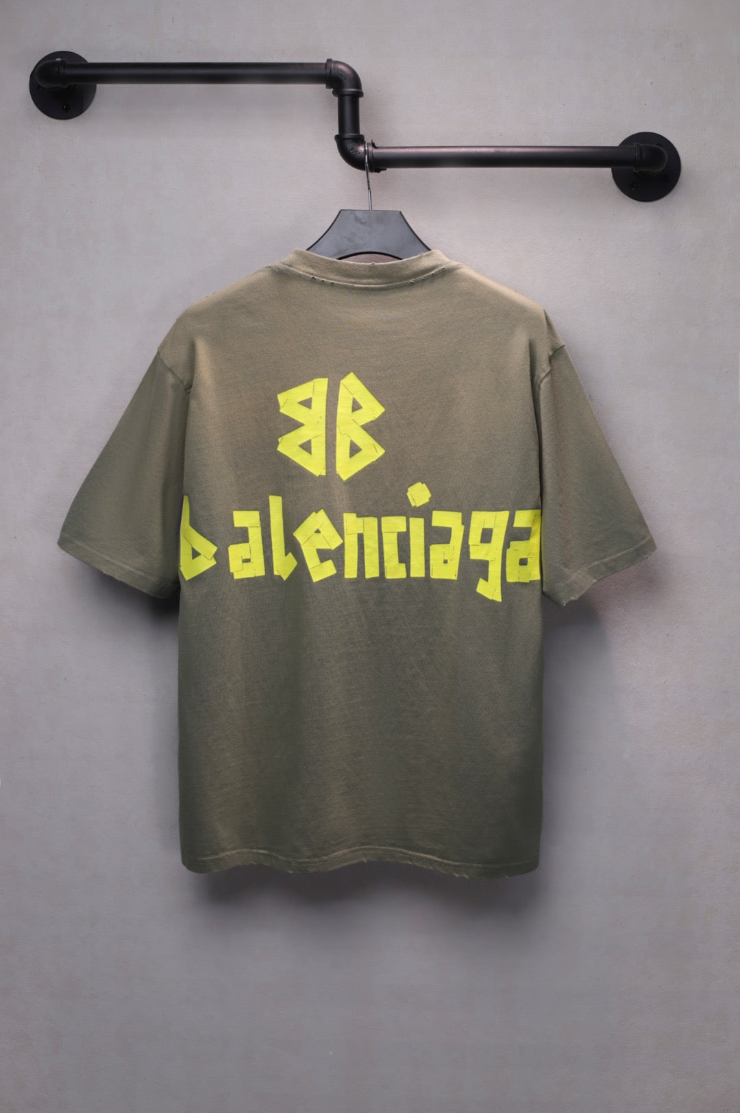 Balenciaga Tape Type Green T-Shirt Oversize