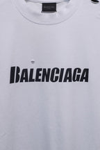 Balenciaga Distressed Logo T-Shirt Oversize
