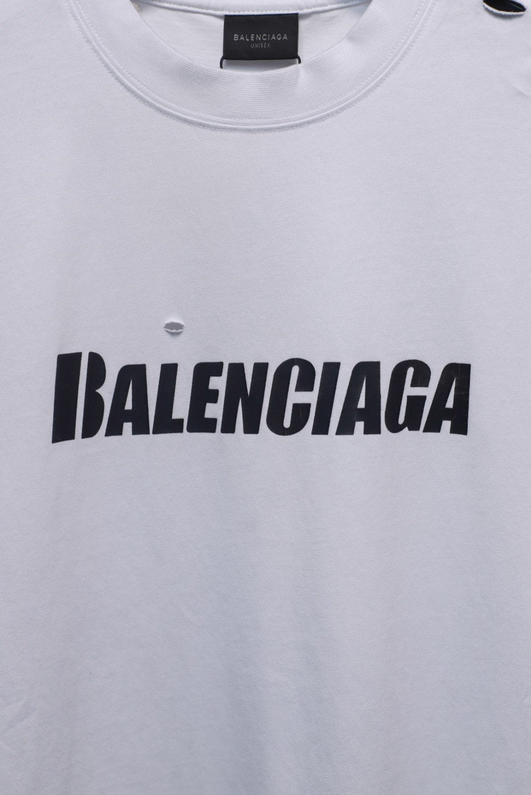 Balenciaga Distressed Logo T-Shirt Oversize