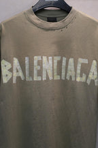 Balenciaga Tape Type Green T-Shirt Oversize