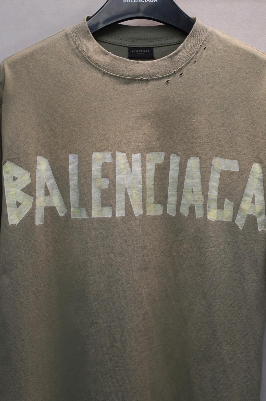 Balenciaga Tape Type Green T-Shirt Oversize