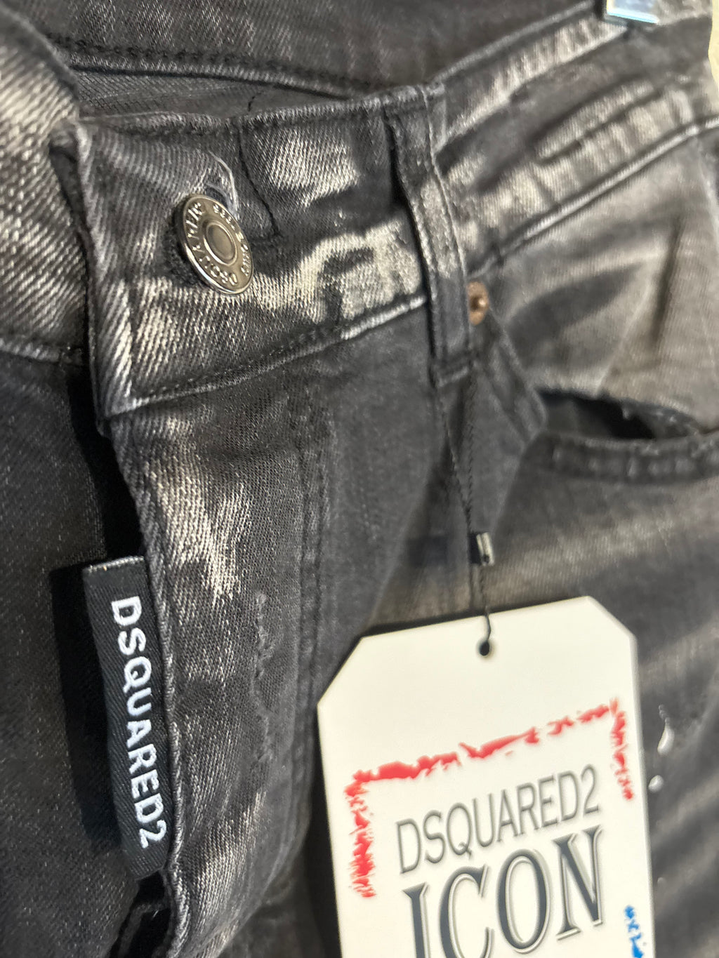 Dsquared2 Black Ripped Jeans