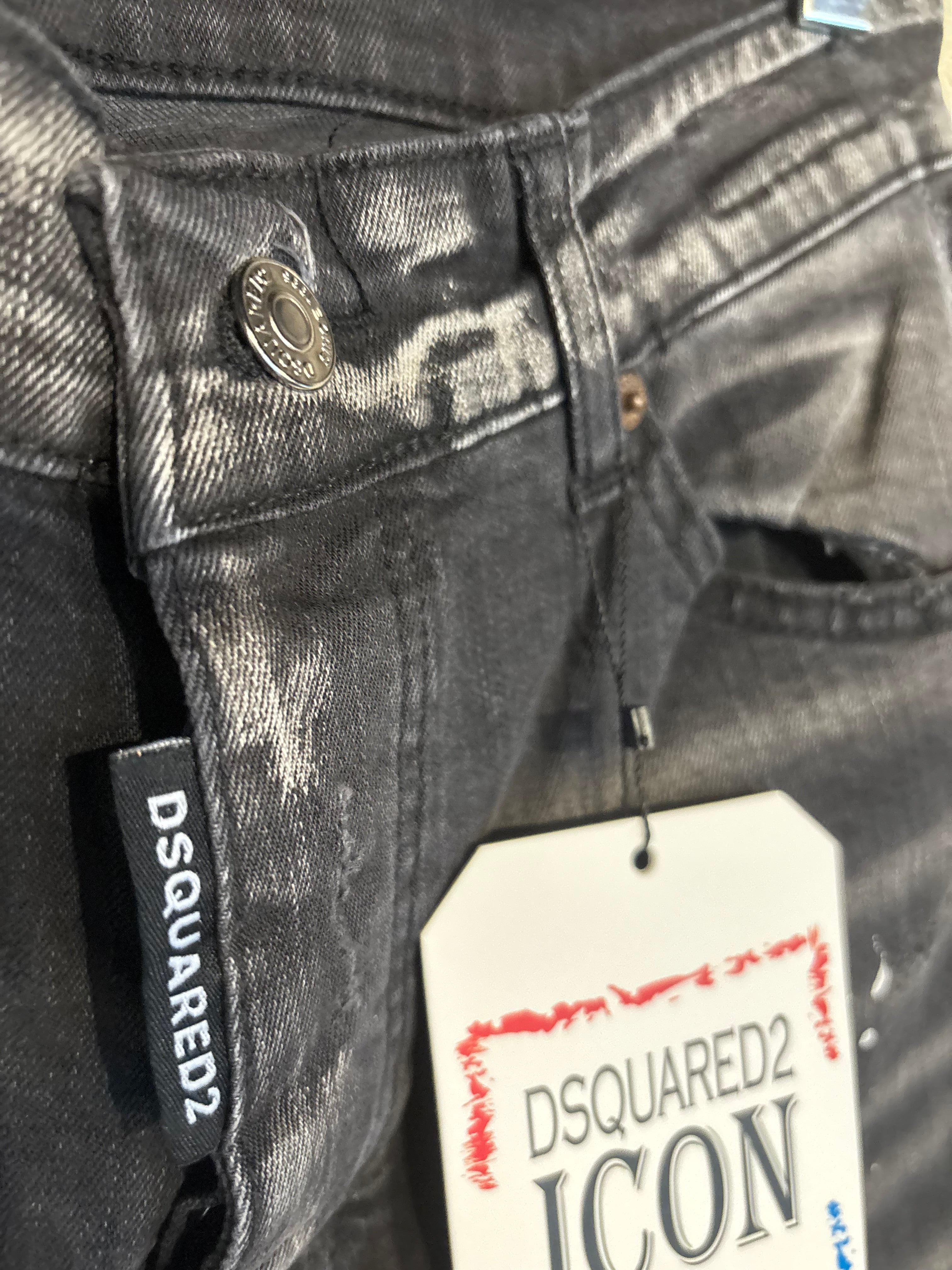 Dsquared2 Black Ripped Jeans