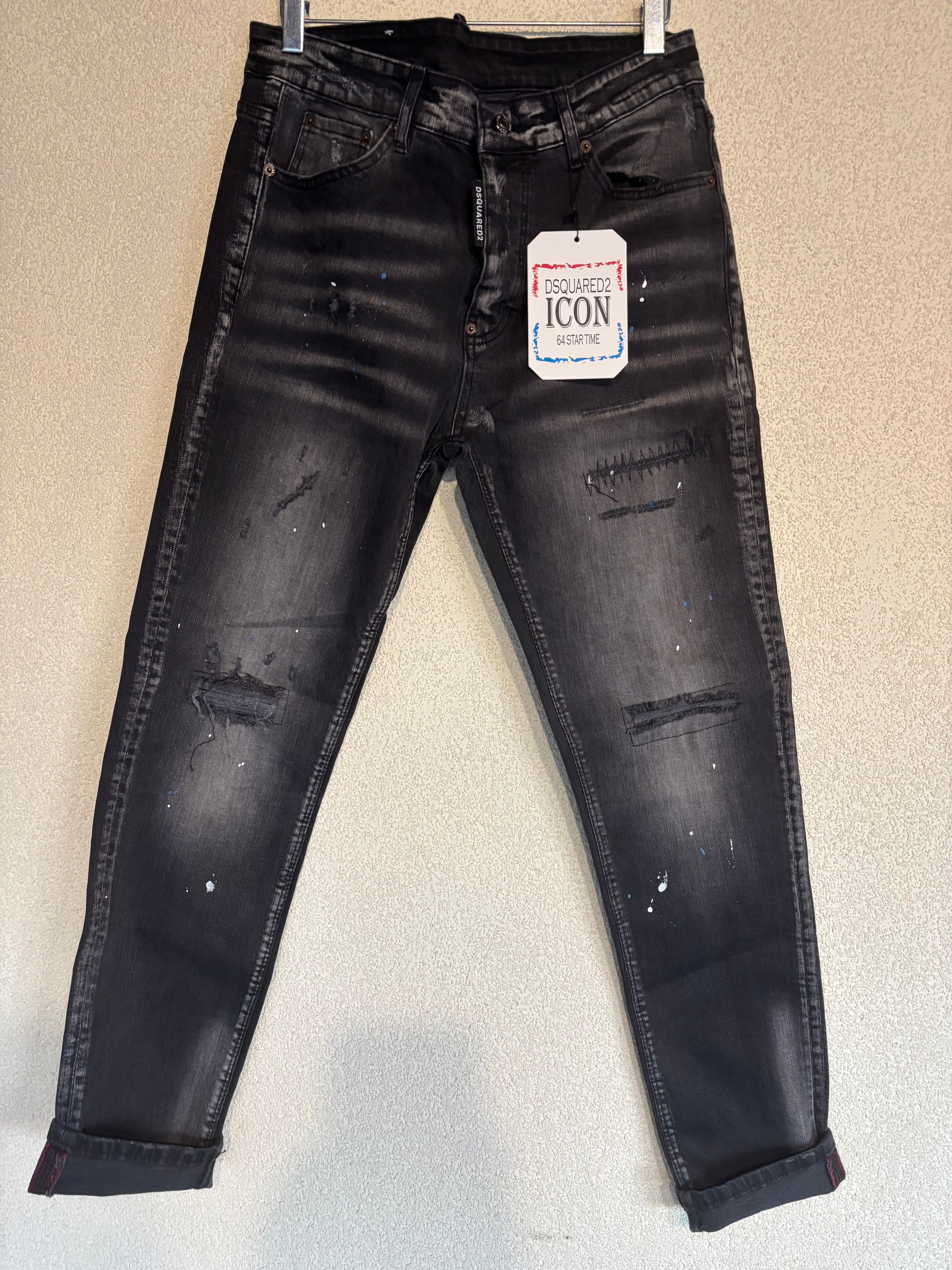 Dsquared2 Black Ripped Jeans