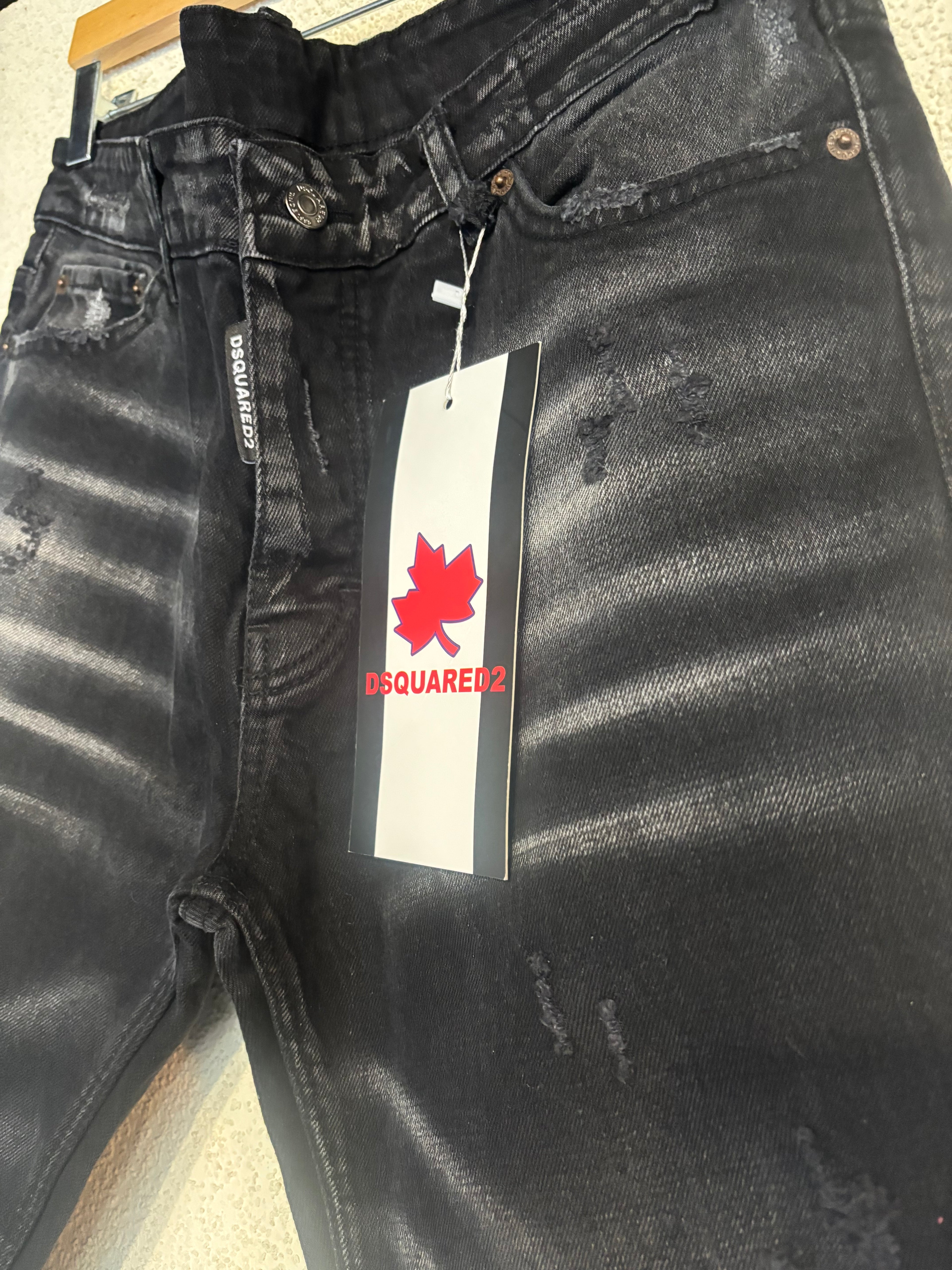 Dsquared2 Black Torn Jeans