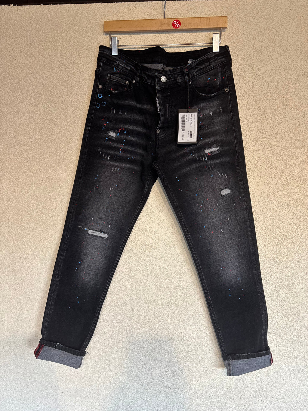 Dsquared2 Black Cropped Denim