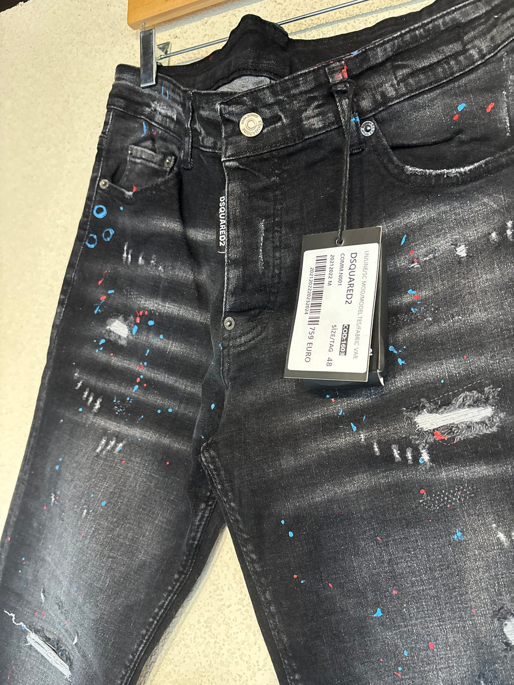 Dsquared2 Black Cropped Denim