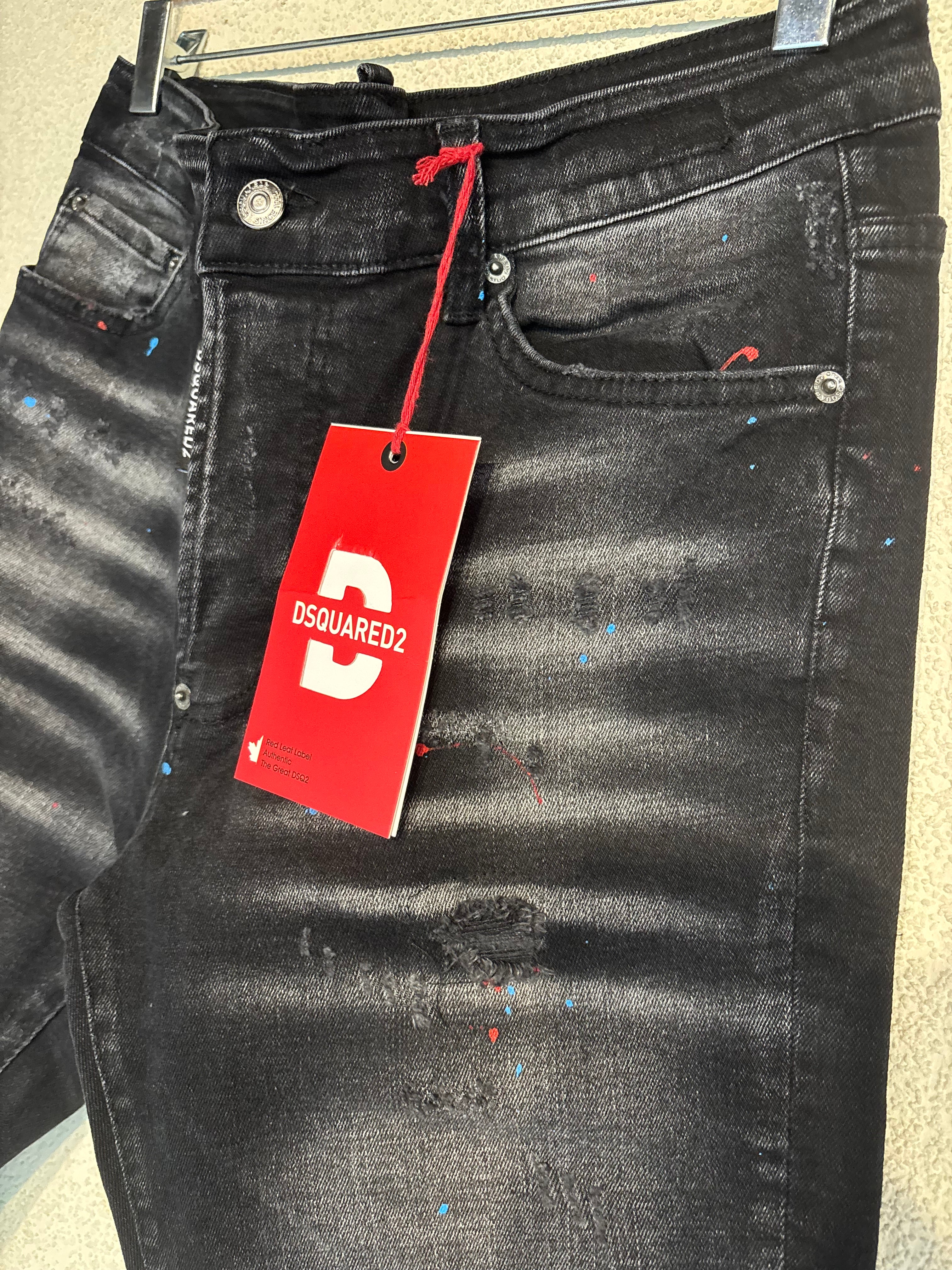 Dsquared2 Black Denim Jeans Caten Brothers
