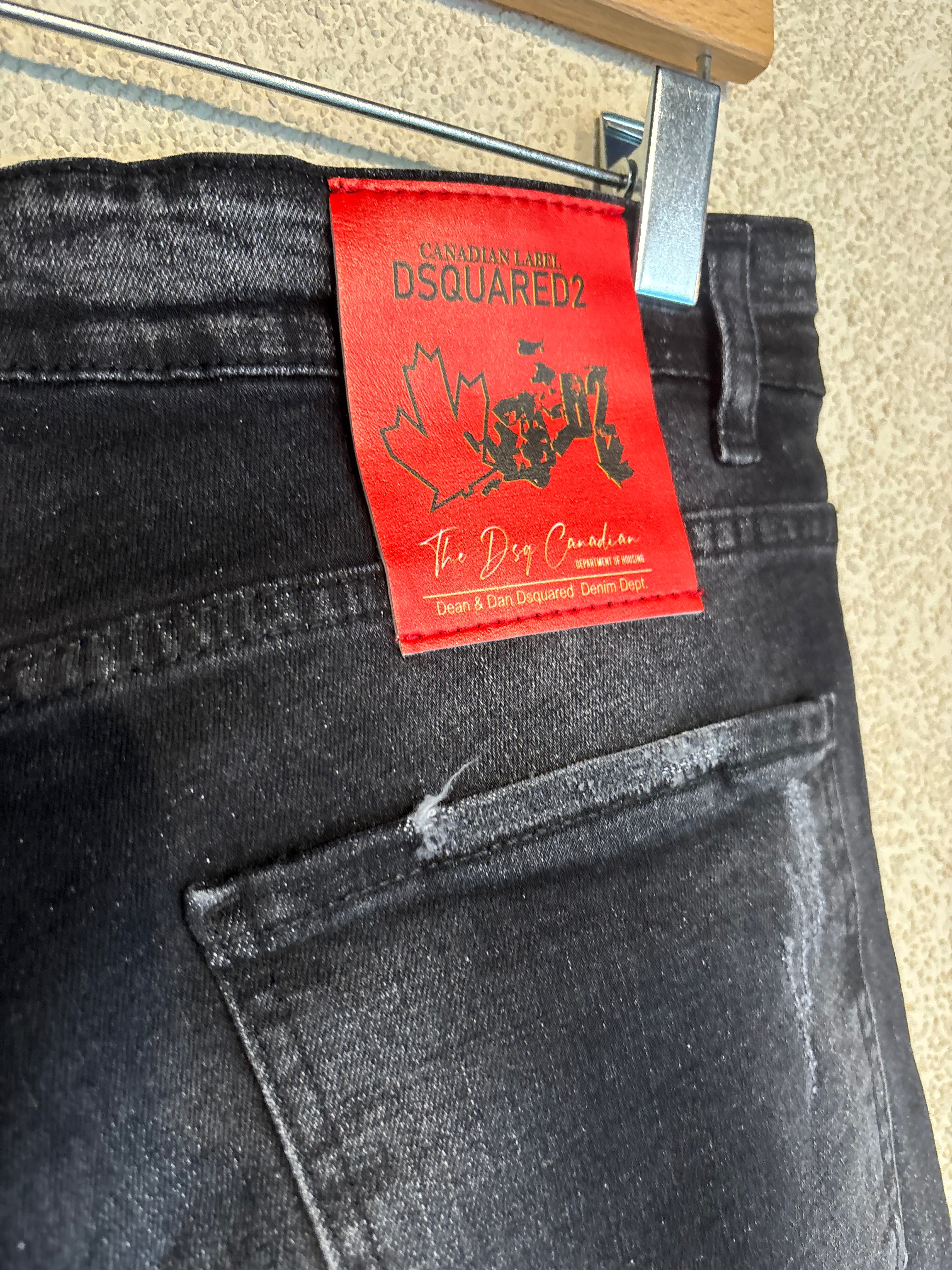 Dsquared2 Black Cropped Denim