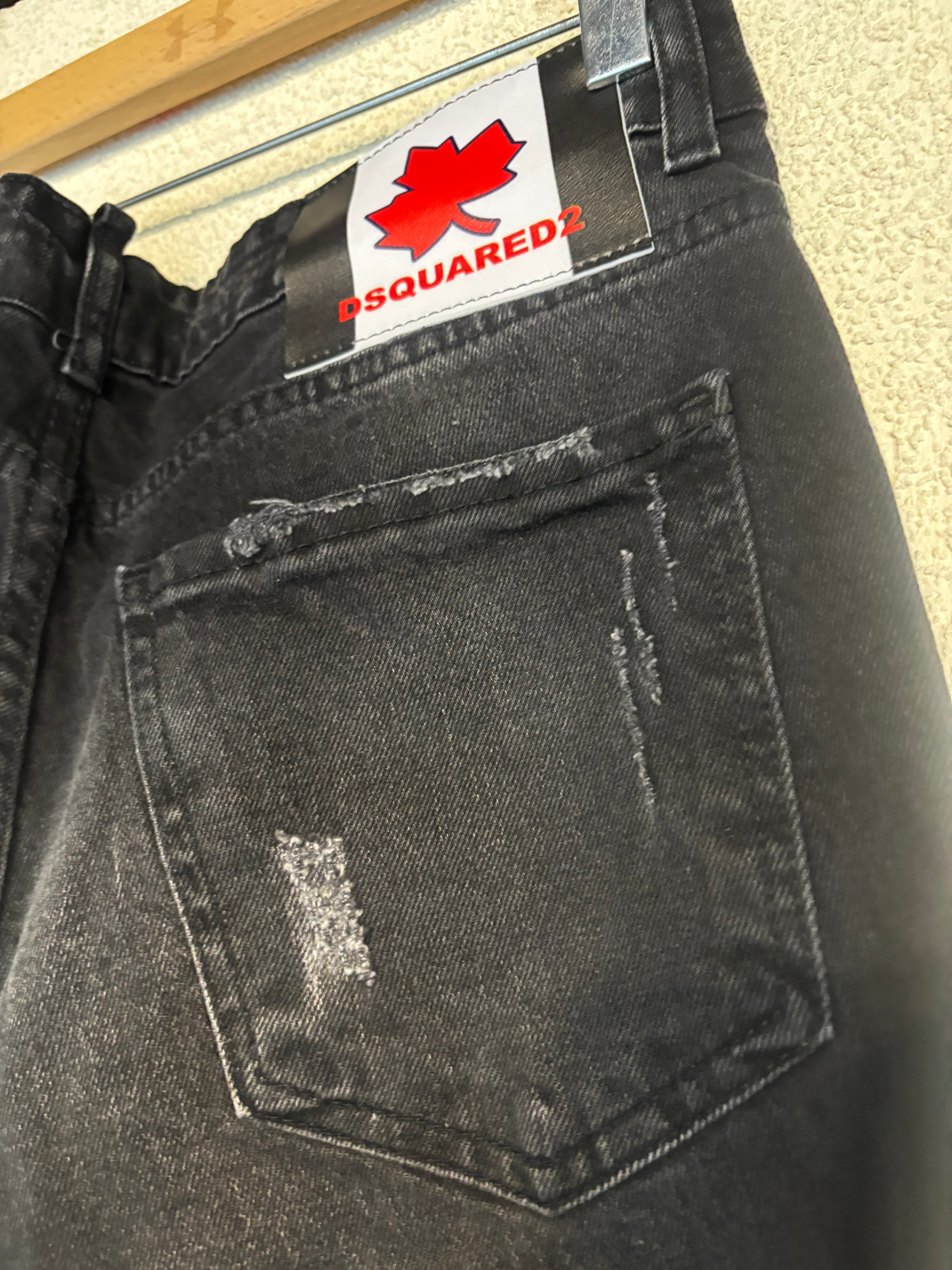 Dsquared2 Black Torn Jeans