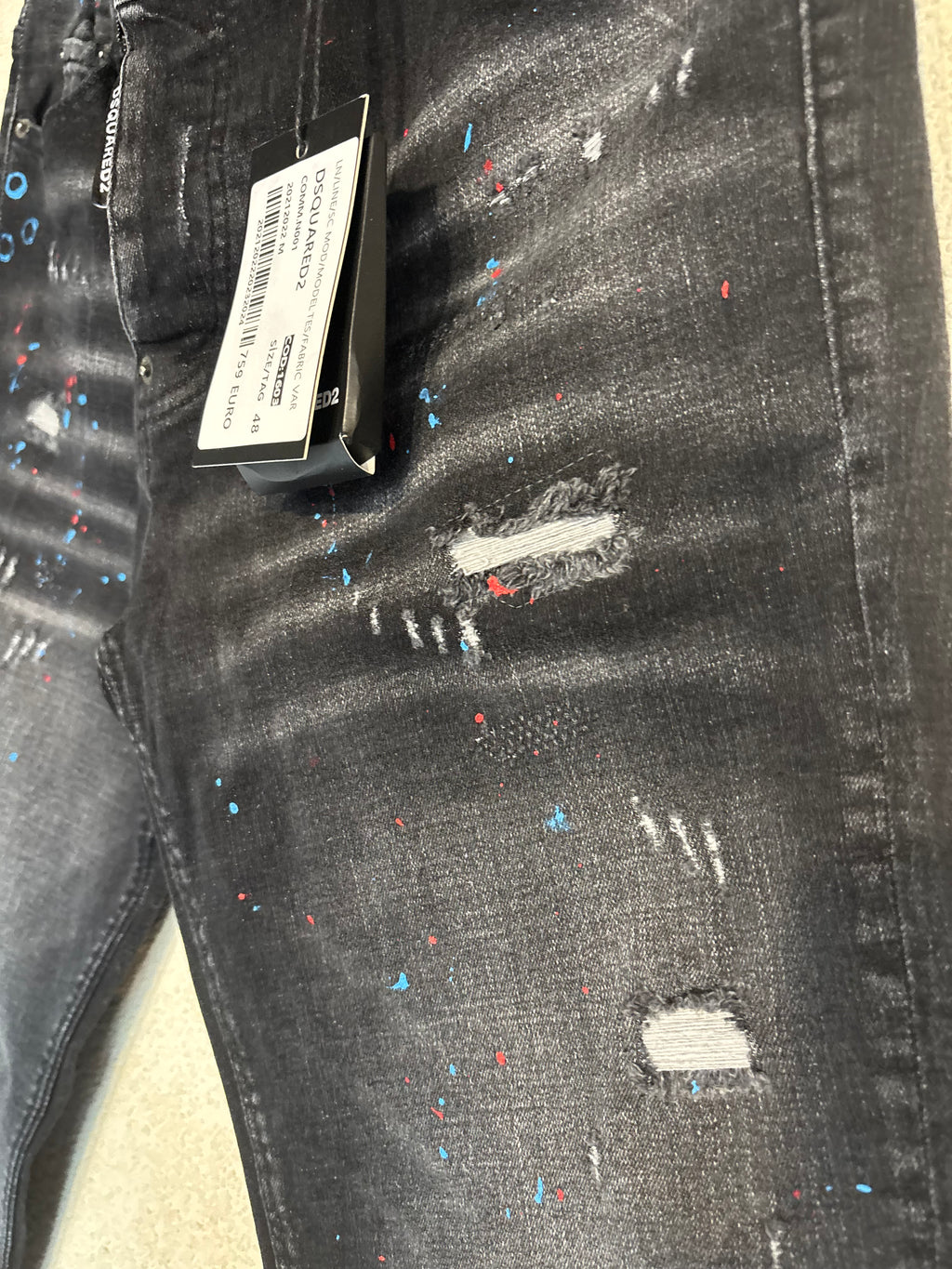 Dsquared2 Black Cropped Denim