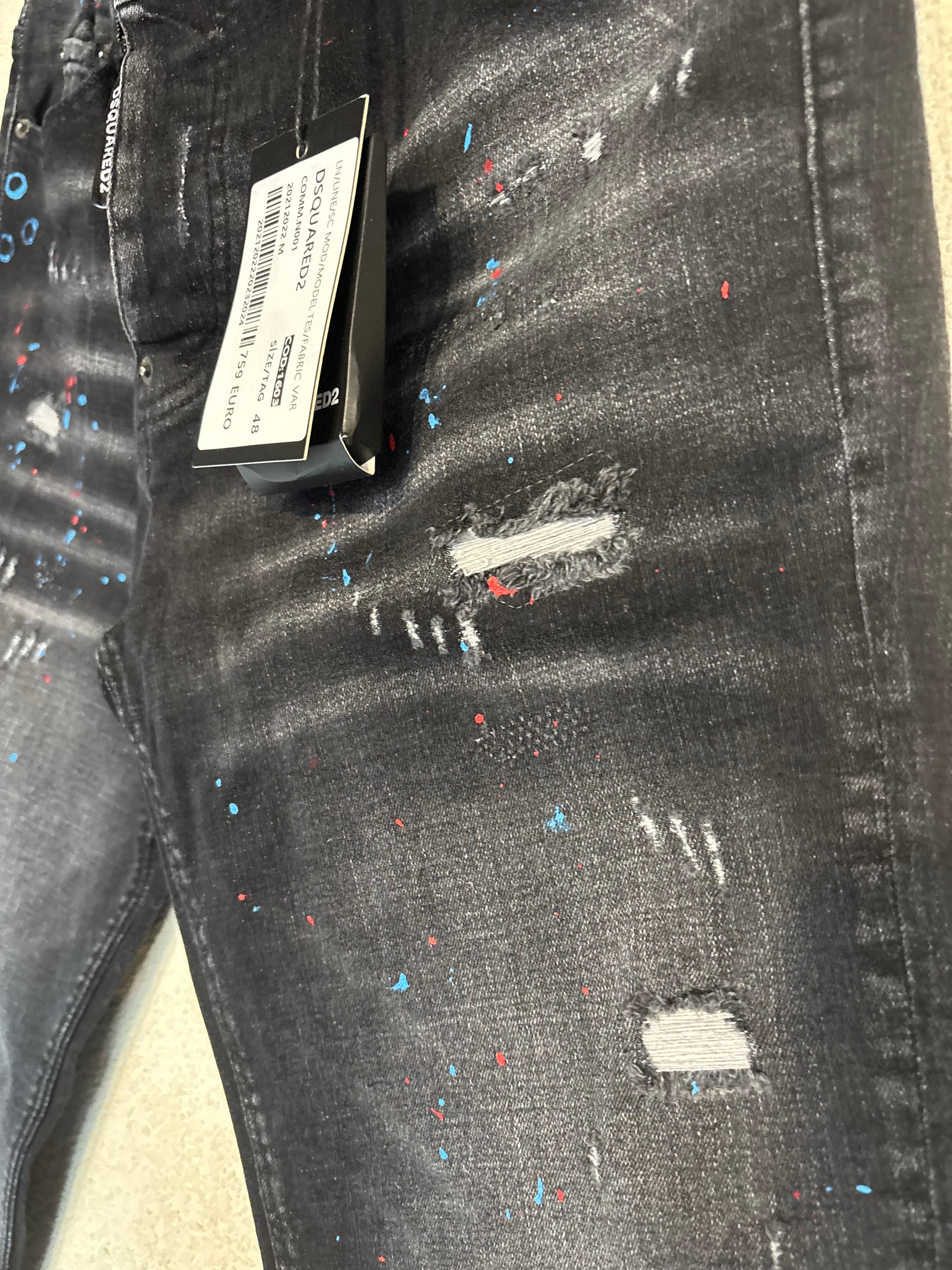 Dsquared2 Black Cropped Denim