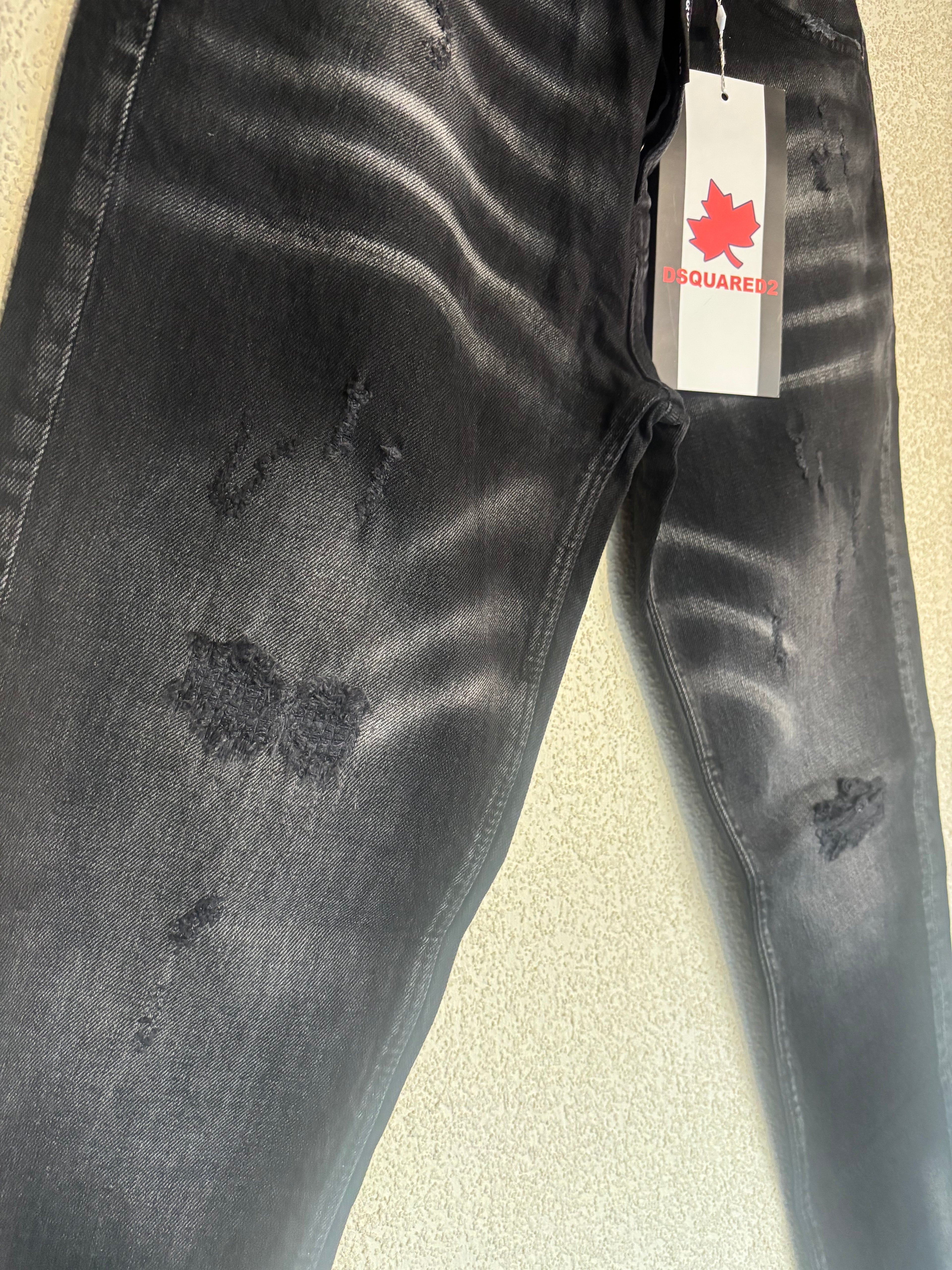 Dsquared2 Black Torn Jeans