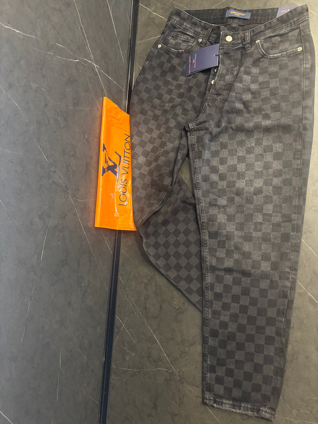 Louis Vuitton Black Monogram Jeans