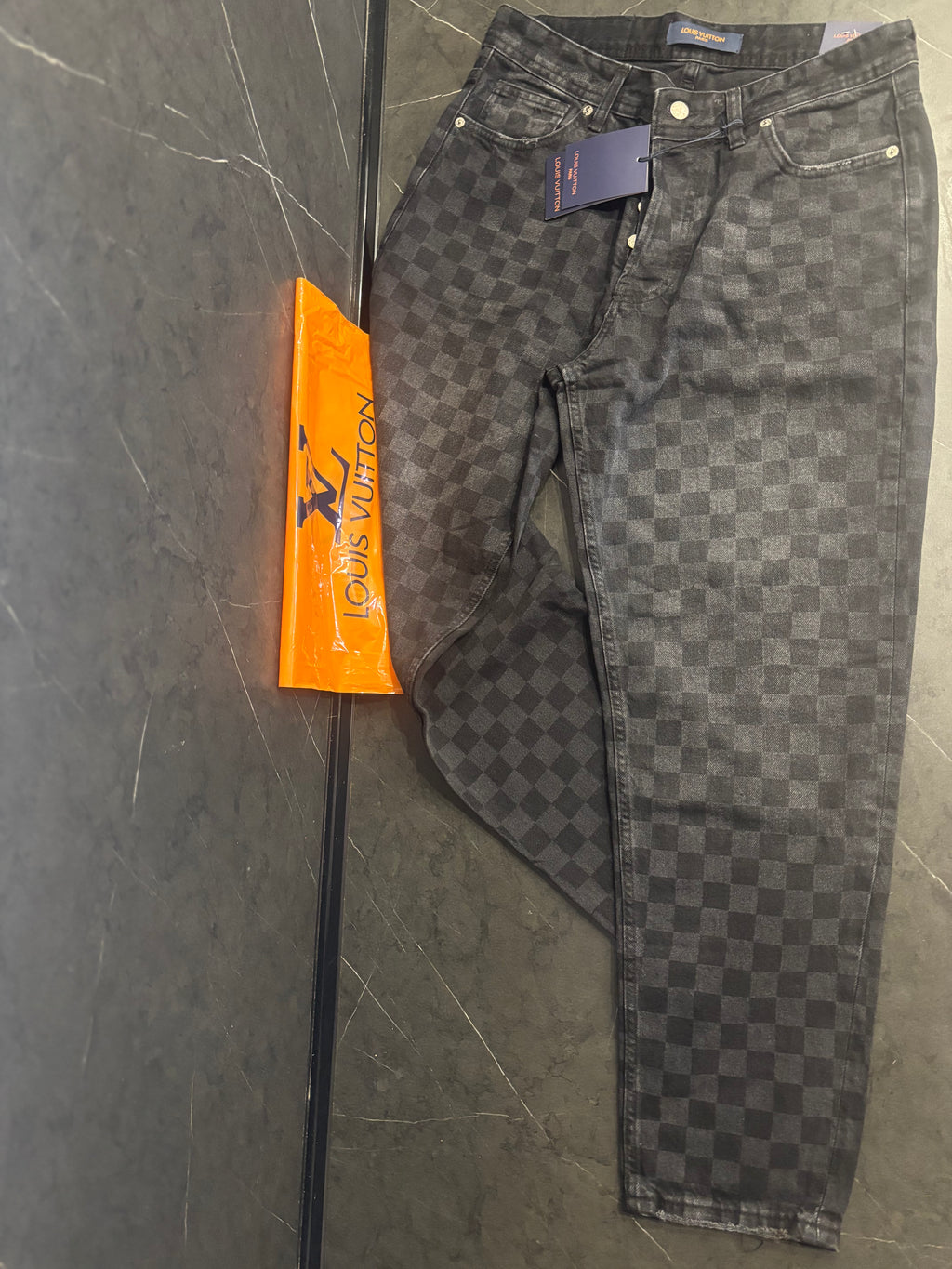 Louis Vuitton Black Monogram Jeans