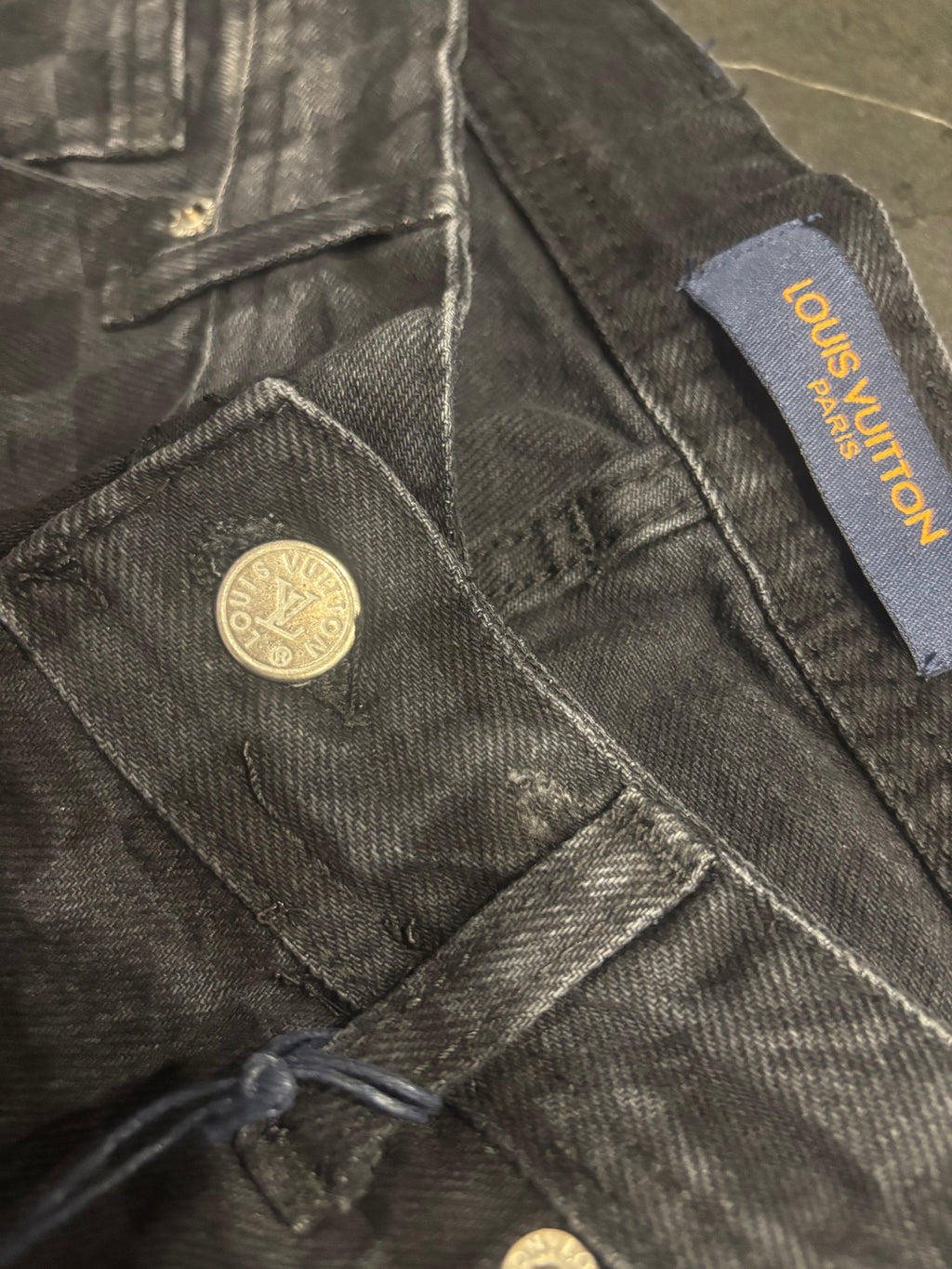 Louis Vuitton Black Monogram Jeans