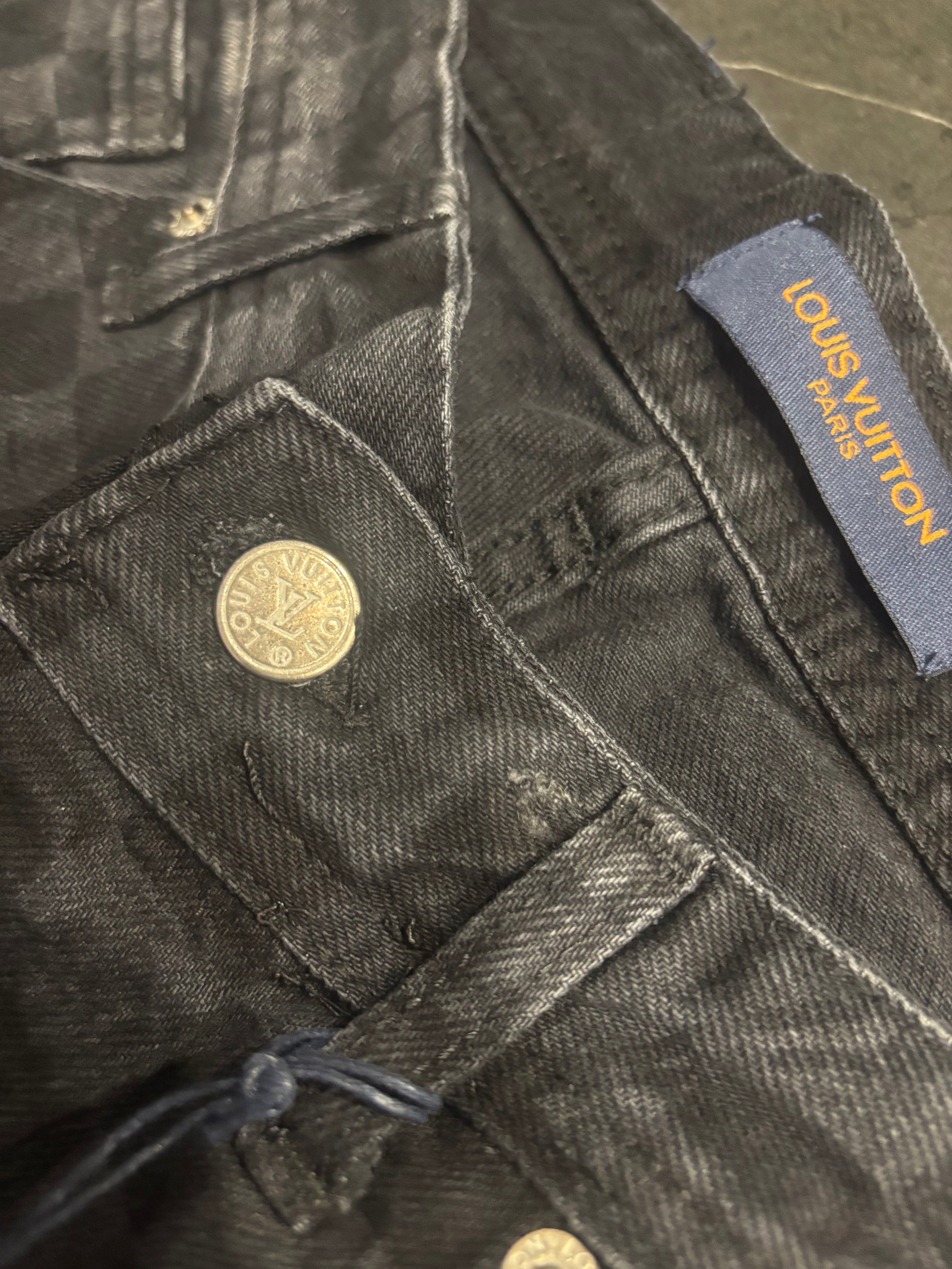 Louis Vuitton Black Monogram Jeans