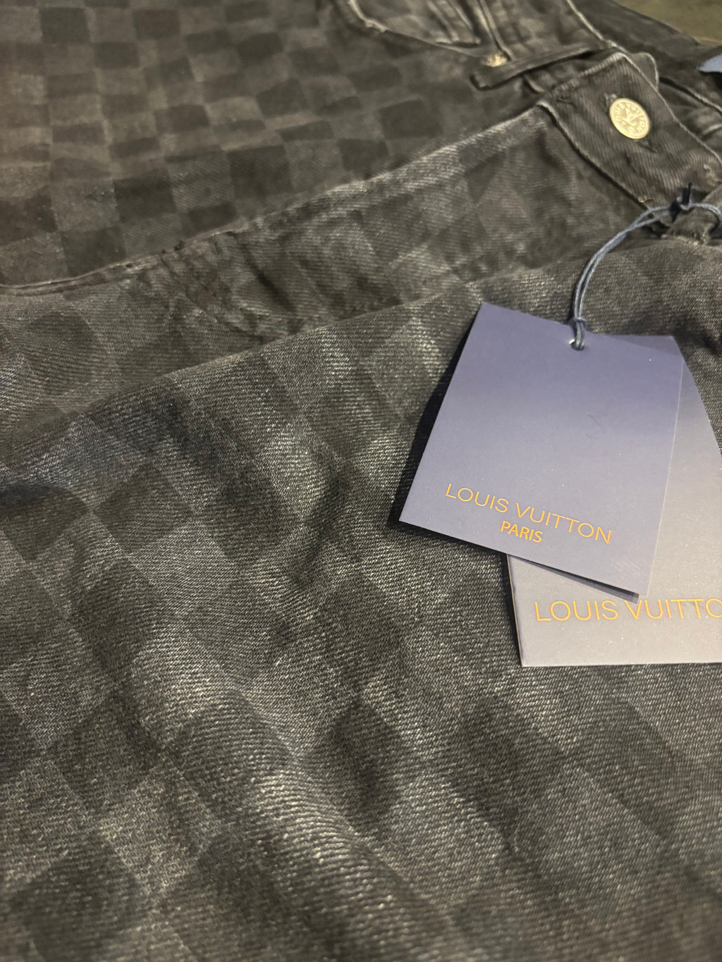 Louis Vuitton Black Monogram Jeans