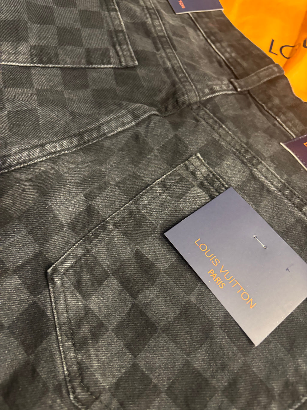 Louis Vuitton Black Monogram Jeans