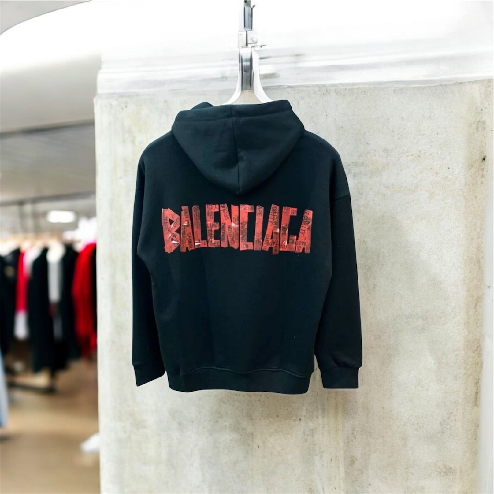 Balenciaga Hoodie Red Tape Type